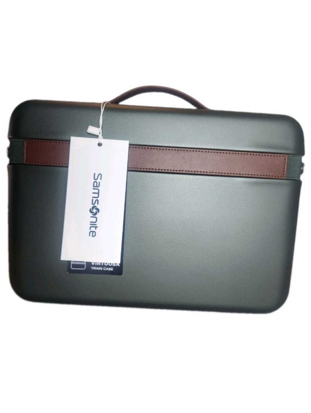New Samsonite Virtuosa Hardside Train Case, Crossbody Travel Makeup Pine Green